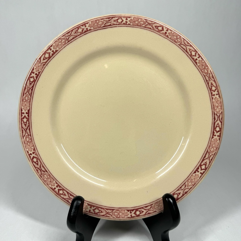 Vintage Sterling China JL Pasmantier & Sons Art Deco Yellow Ware 8” Lunch Plate